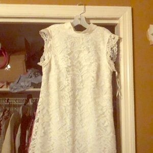 Nicole Miller size 6 white lace dress